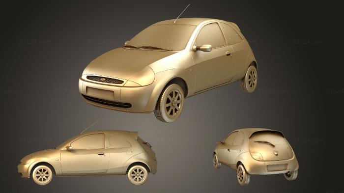 Автомобили и транспорт (Форд Ка 2003, CARS_1597) 3D модель для ЧПУ станка